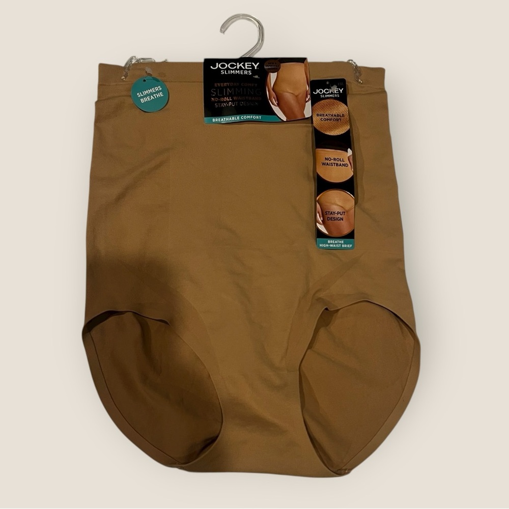 New Jockey Skimmies Slimmers Breathe Able  High Waisted Brief 2X Nude